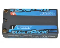 Reedy WolfPack HV 2S Hard Case LiPo 50C Shorty Battery Pack (7.6V/4200mAh) w/5mm Bullets