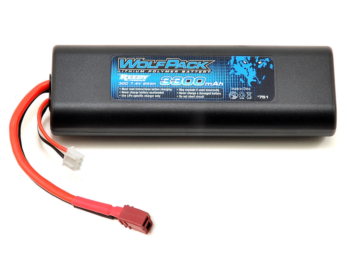 Reedy WolfPack Gen2 2S Hard Case LiPo Battery Pack 30C (7.4V/3300mAh) w/T-Style Connector 1 Reedy WolfPack Gen2 2S Hard Case LiPo Battery Pack 30C (7.4V/3300mAh) w/T-Style Connector